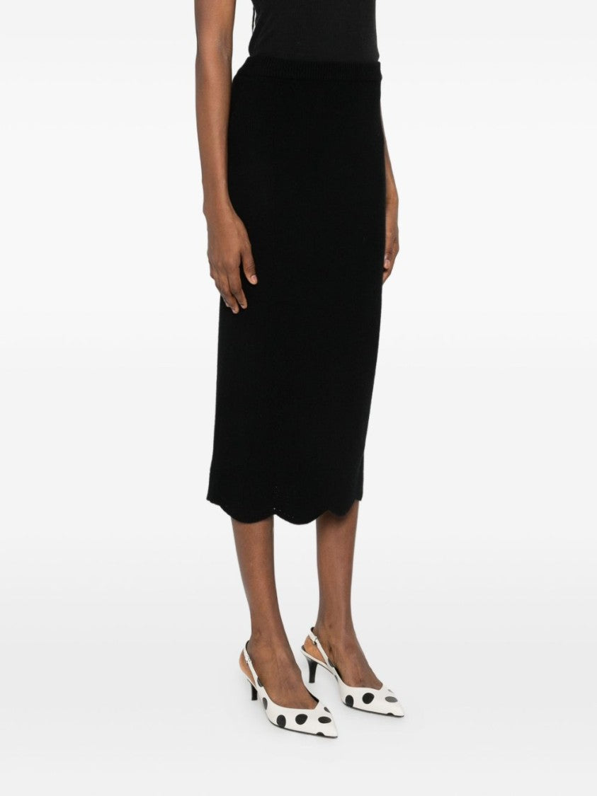 Twin-Set Classic Black Skirt With Flattering Silhouette