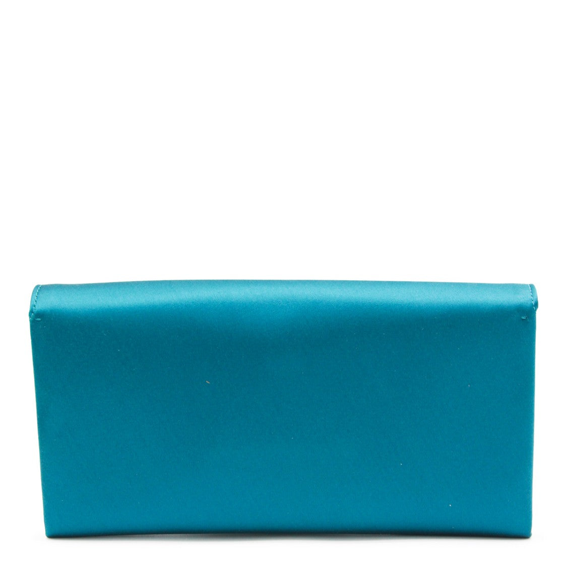 Tom Ford Petrol Viscose Clutch With Gold-Tone Magnetic Closure