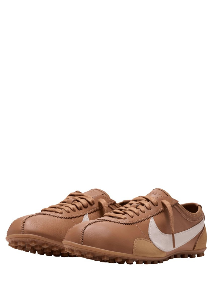Nike Brown Low-Profile Textured Sole Leather Sneakers