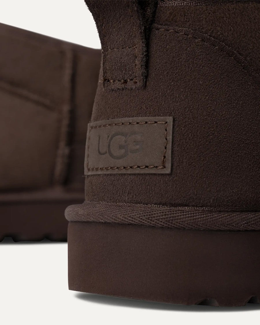 Ugg Classic Ultra Mini Ankle Boots In Burnt Cedar