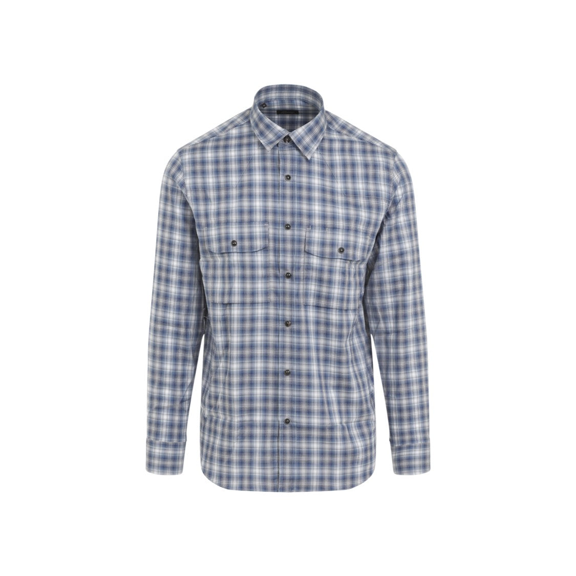 Brioni Blue Cotton Shirt