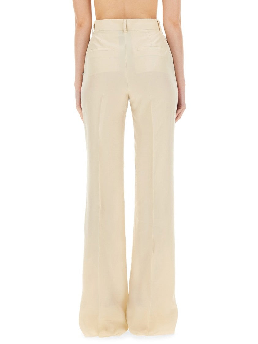 Sportmax High Waist Flare Fit Viscose Pants