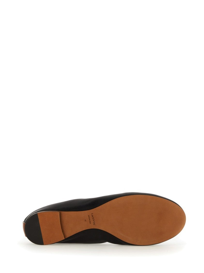 Lanvin Gathered Design Leather Ballerina Flats