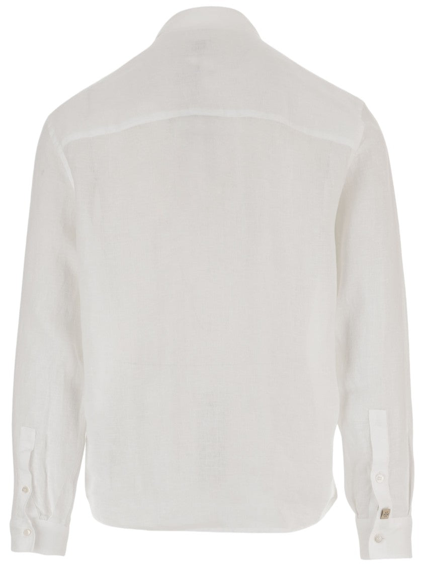 Jacob Cohen Long-Sleeve Linen Shirt With Classic Collar