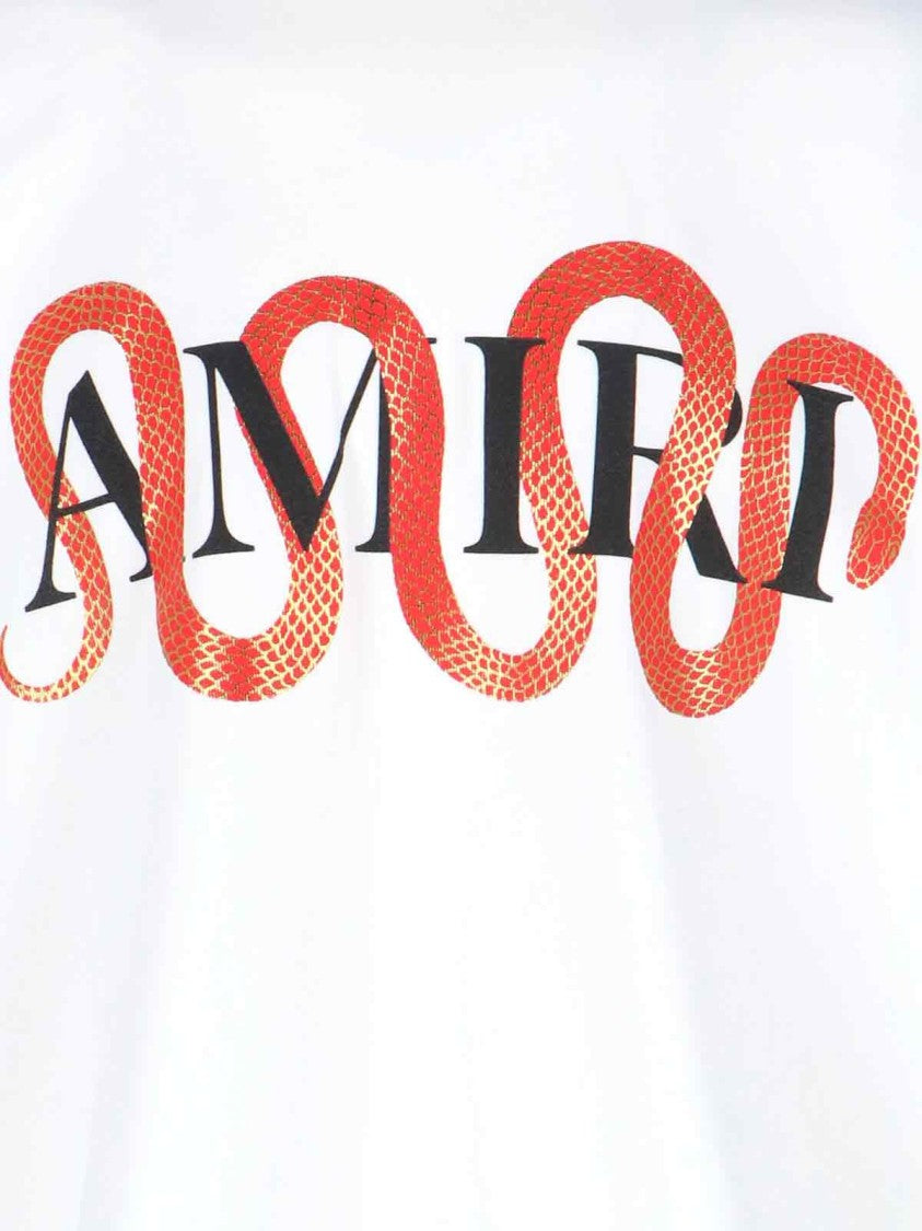 Amiri Snake' Logo T-Shirt – White