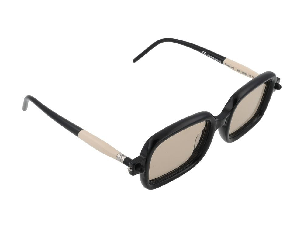 Kuboraum Brown Glossy Front Oversized Square Frame Sunglasses