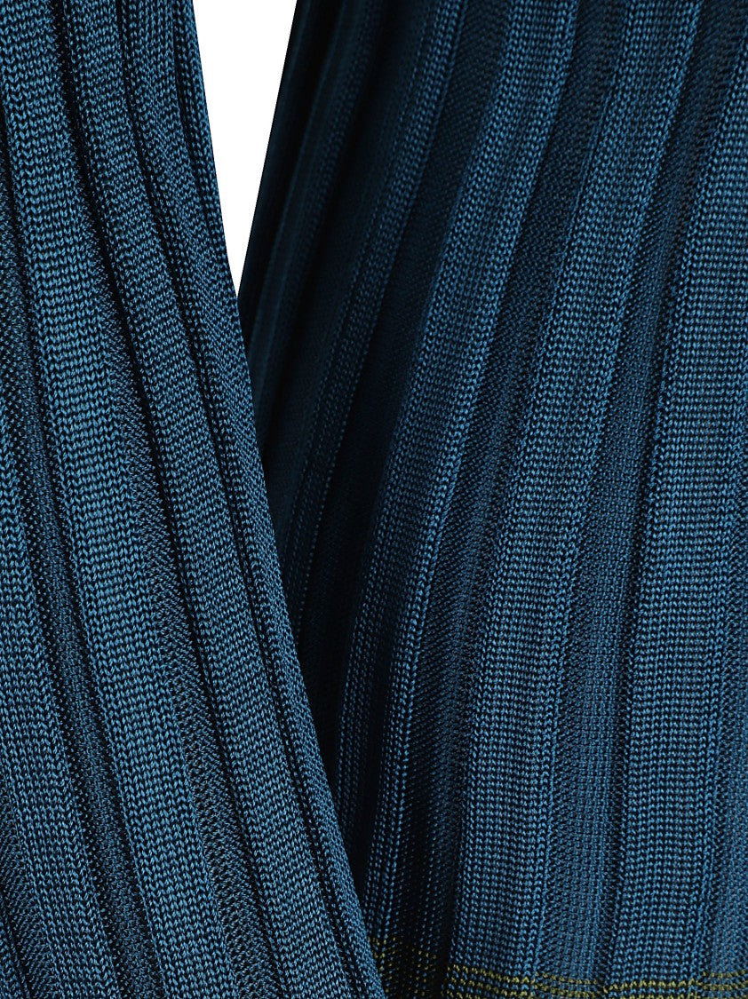 Etro Ribbed Knit Sweater With Contrasting Color Bands