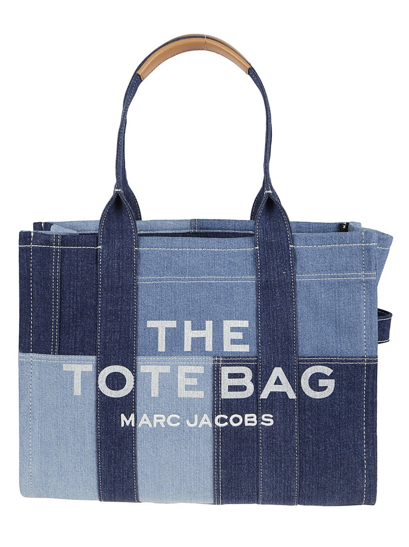 Marc Jacobs Patchwork Denim Tote Bag With Sturdy Handles