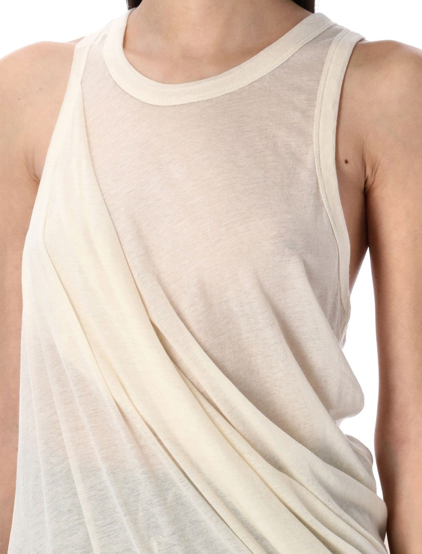 Rick Owens Draped Design Sleeveless Anthem Tank Top