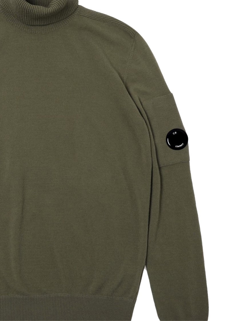 C.P. Company Lens Logo Patch Turtleneck Sweater