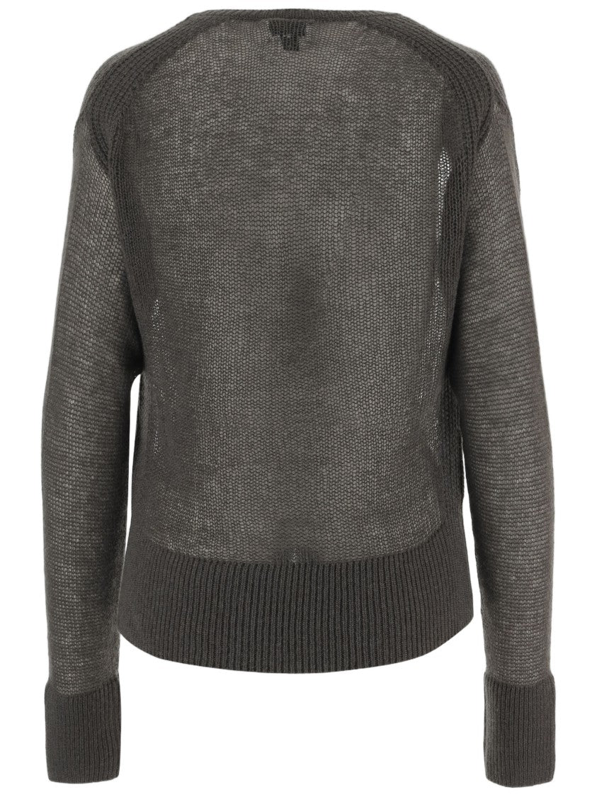 Sa Su Phi Cashmere Knit Sweater With Ribbed Details