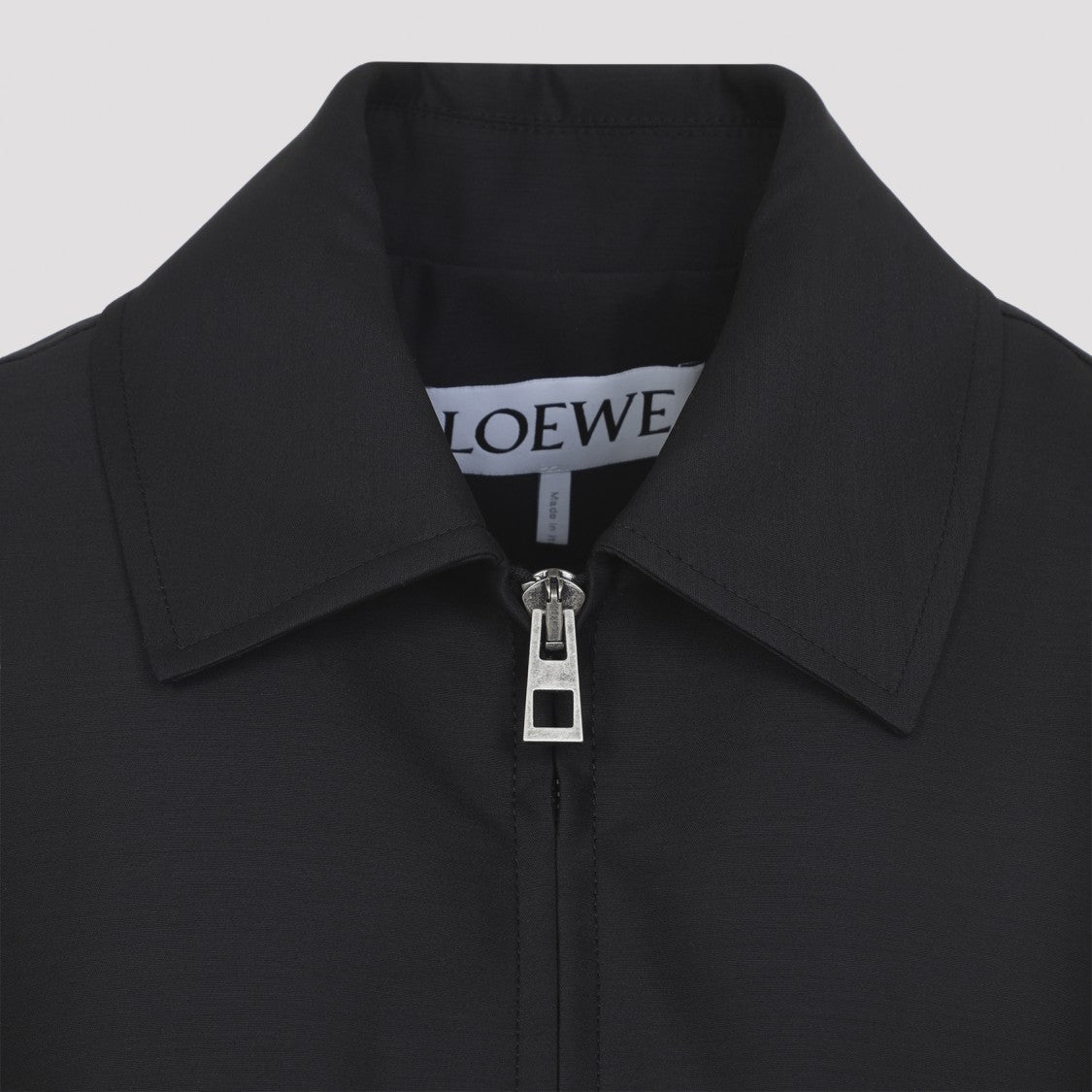 Loewe Belted Black Wool And Silk Jacket