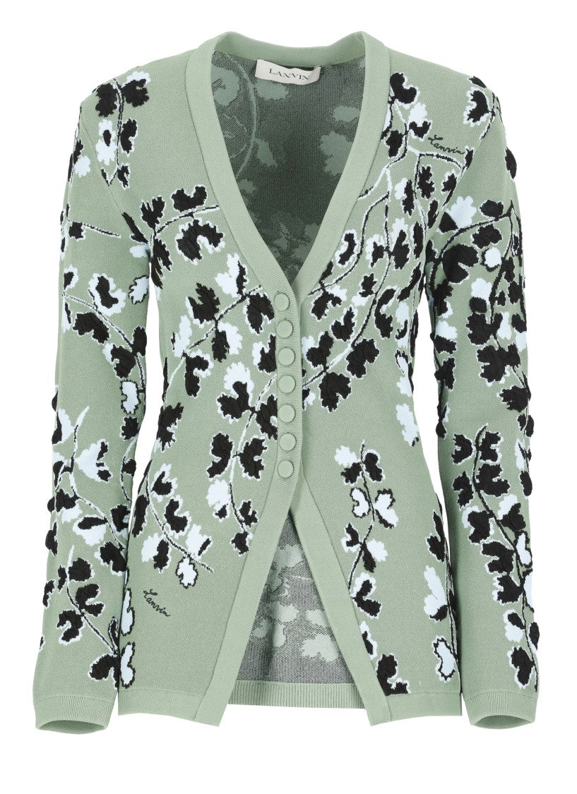 Lanvin Cardigan With Floral Pattern