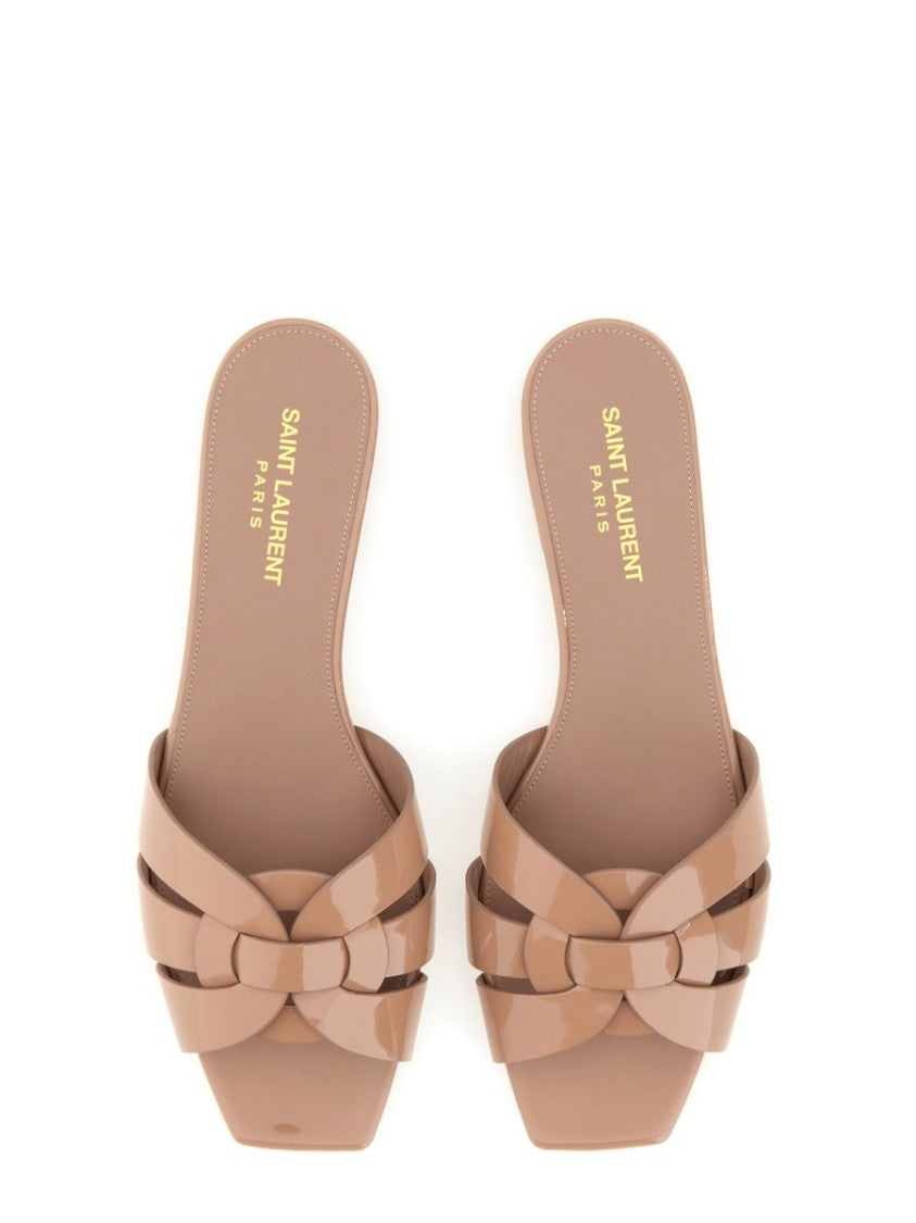 Saint Laurent Nu Pieds Tribute 05 Flat Sandals With Braided Straps