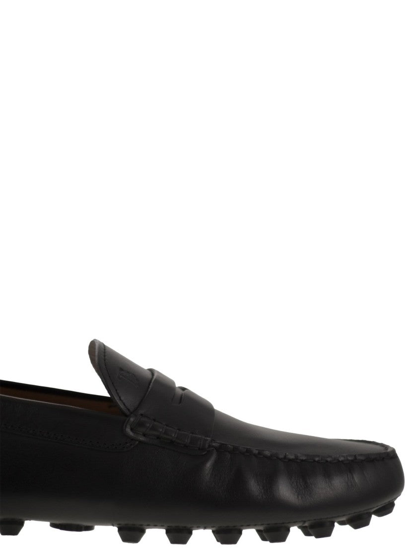 Tod's Bubble Leather Rubber Loafers