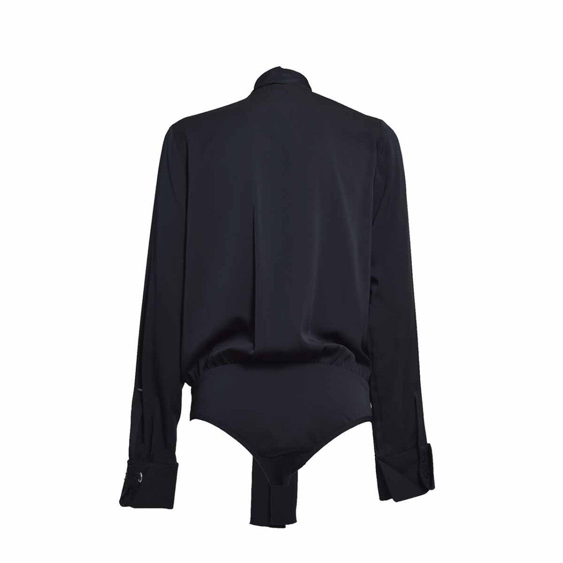 Sportmax Wrap V-Neck Bodysuit With Tie Collar