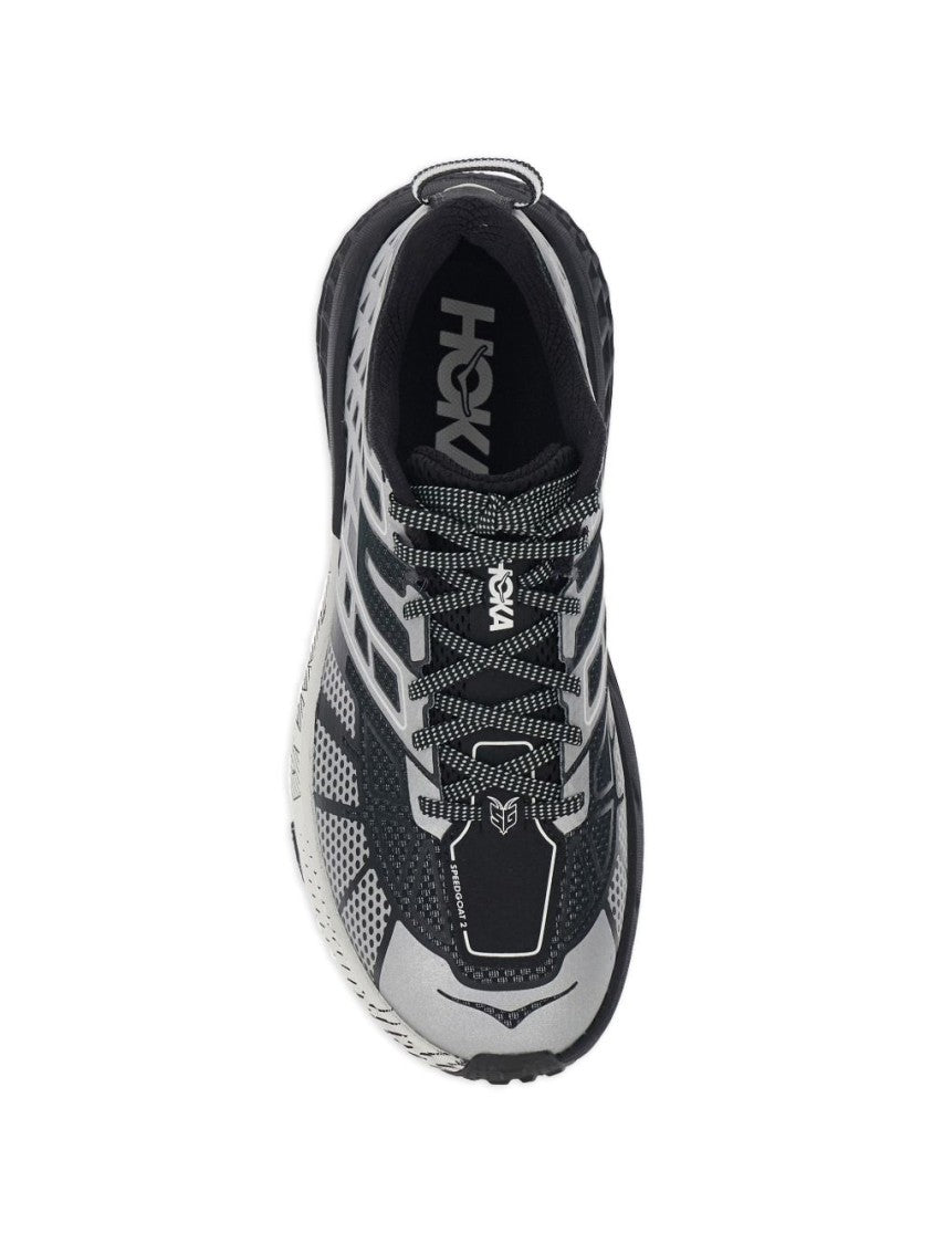 Hoka Grid-Pattern Sneakers With Logo Detail And Textured Grip