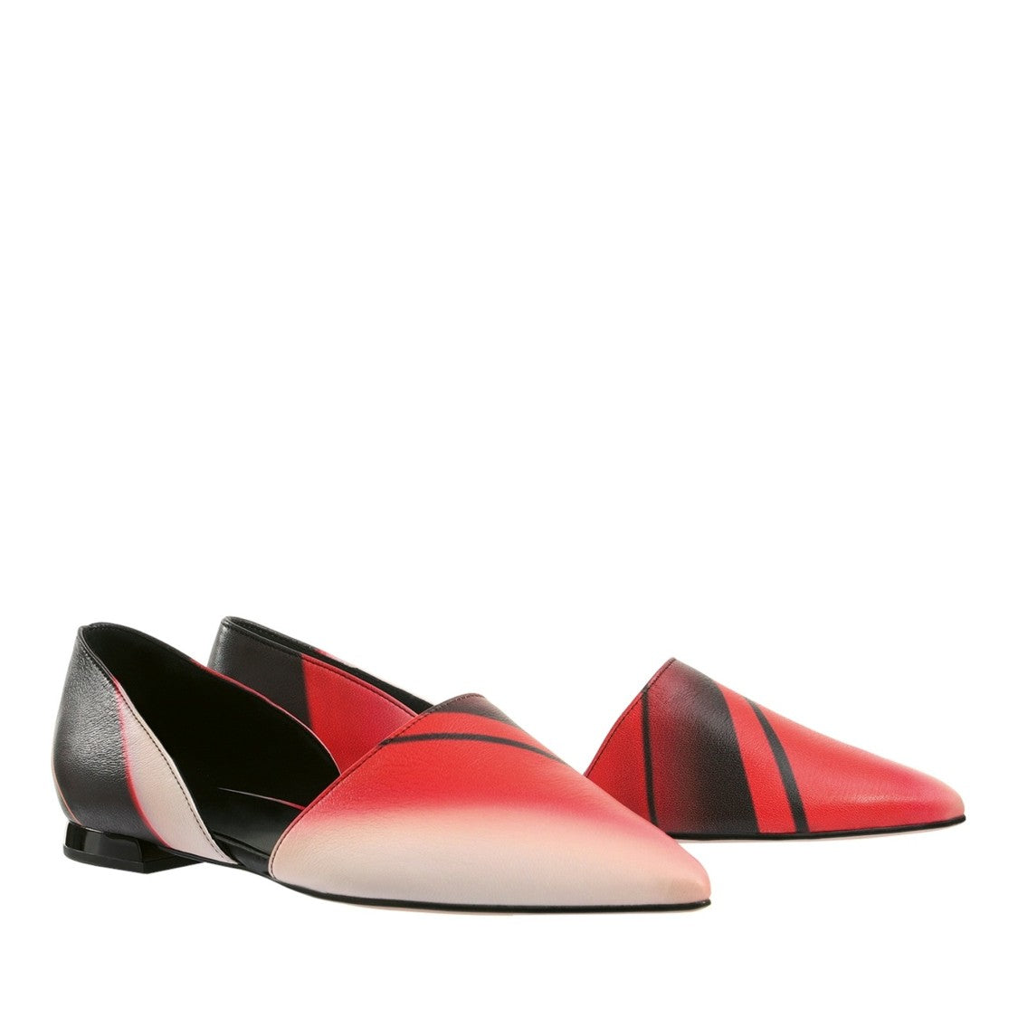 Högl Multicolor Eve Pointed Toe Gradient Low Heel Leather Flats