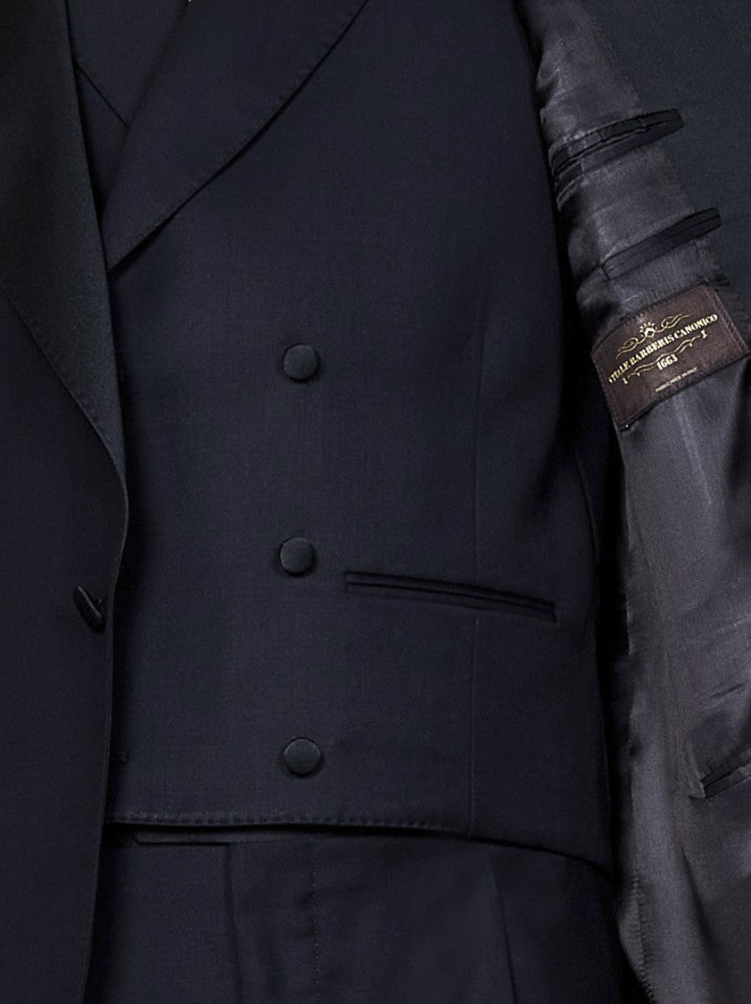 Franzese Collection Double-Breasted Tuxedo In Luxurious Blue Wool