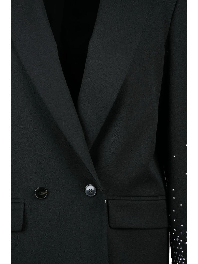 Marella Double-Breasted Marella Jacket With Rhinestone Embellishments
