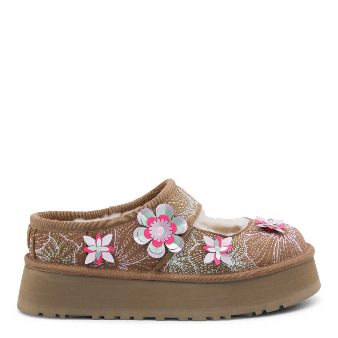 Ugg Floral Embroidered Flats
