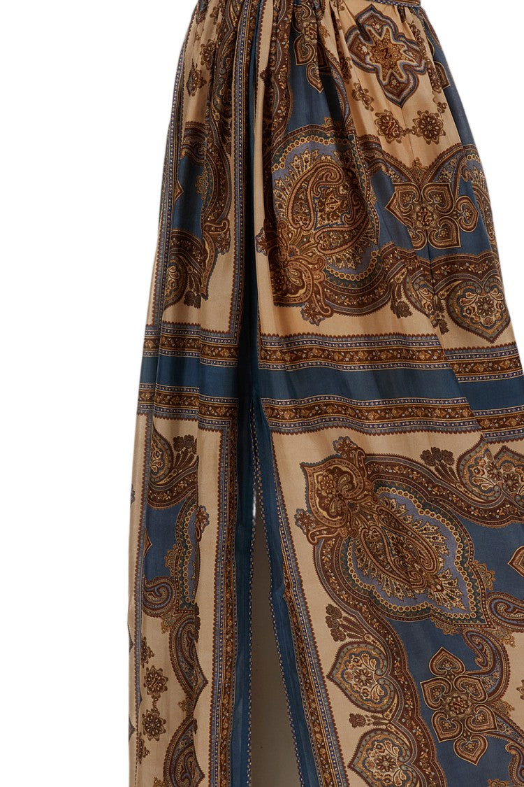 Zimmermann Paisley Pattern Silk Habotai Maxi Dress
