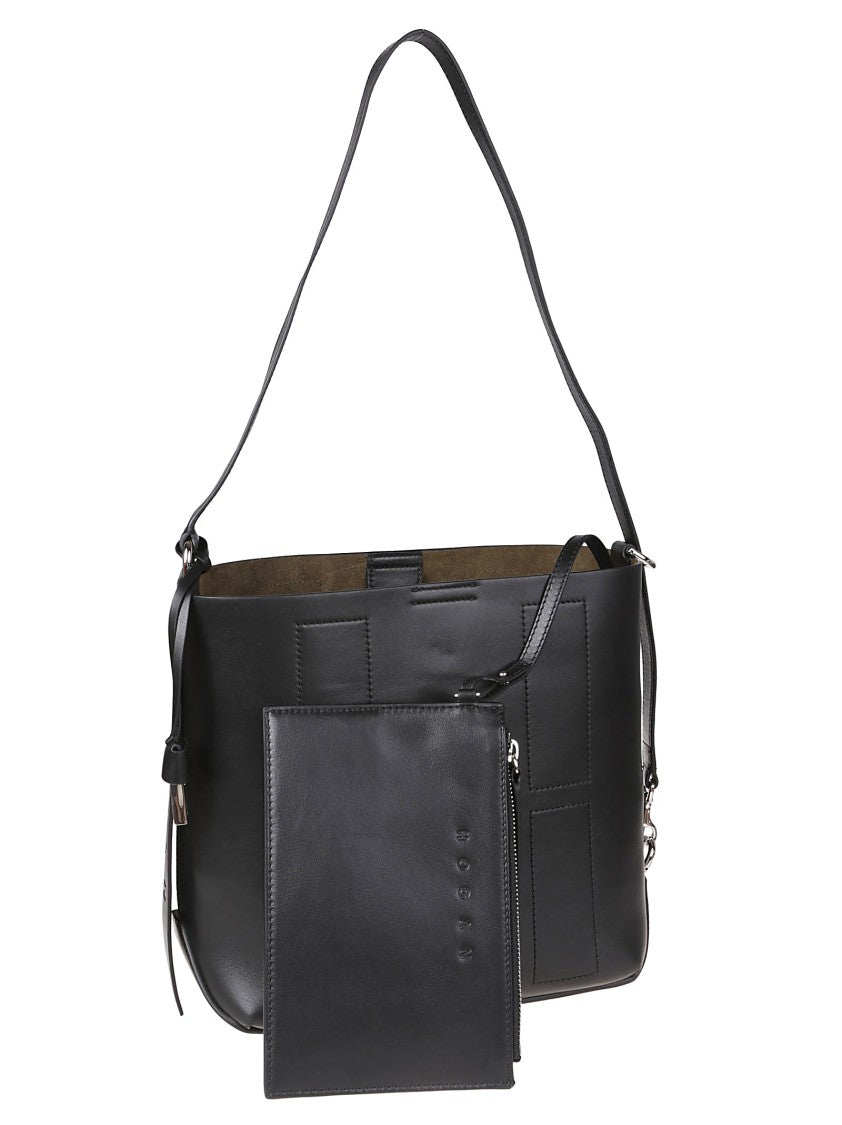 Hogan Small H01r Smooth Leather Hobo Bag