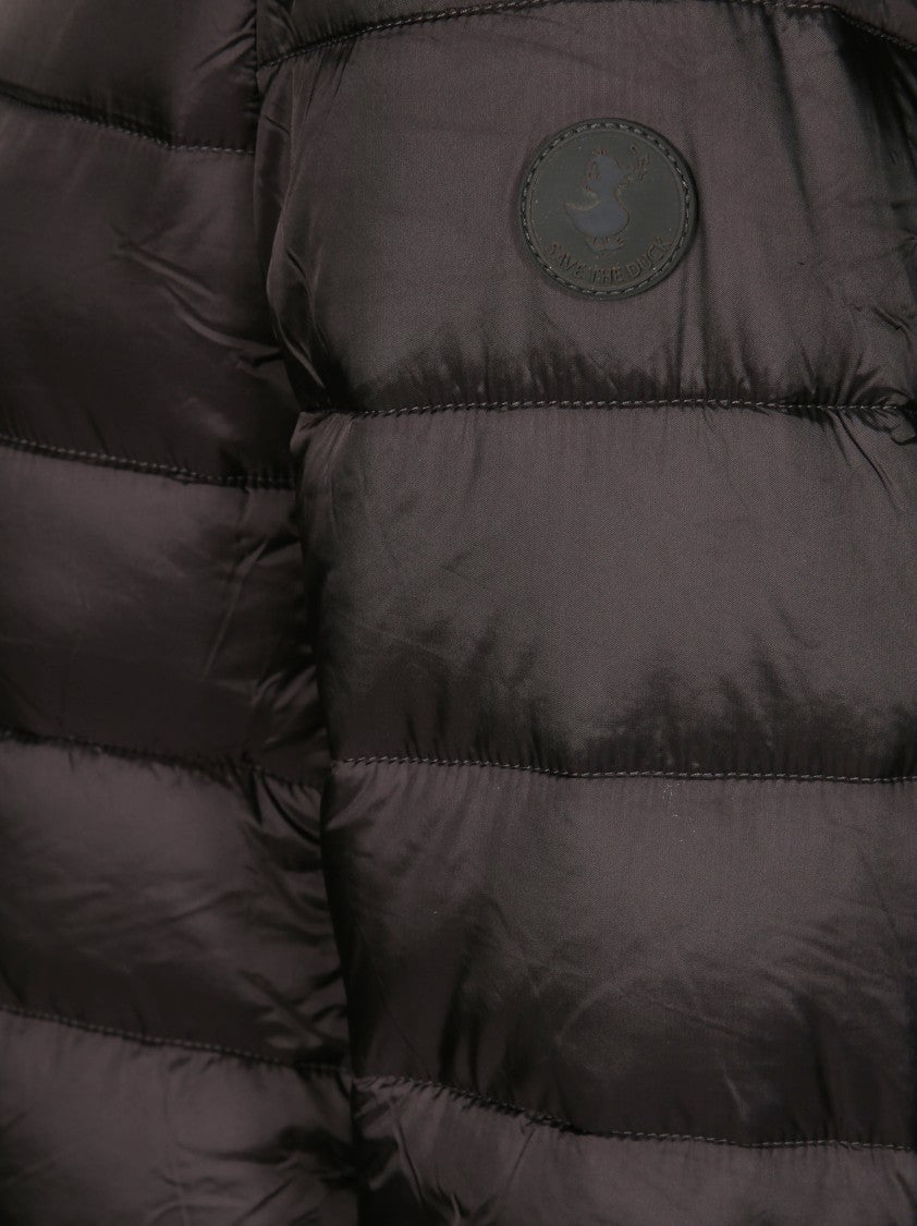 Save The Duck Long Minimalist Coat With High Collar