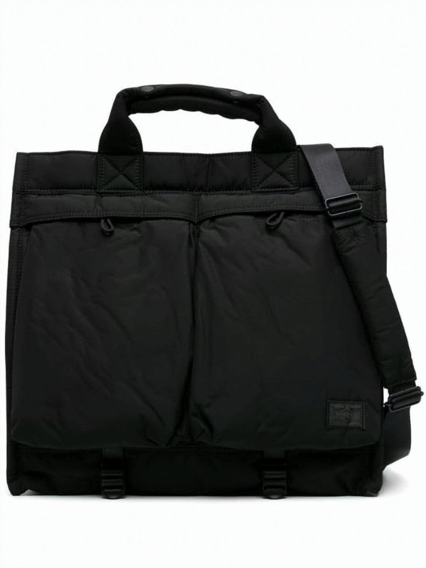 Porter Structured Nylon Tote Bag With Adjustable Shoulder Strap