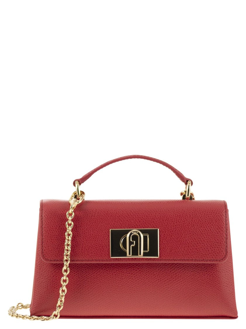 Furla Structured Mini Shoulder Bag With Removable Chain Strap