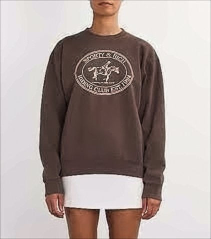 Sporty And Rich Relaxed Fit Long-Sleeve Top With Graphic Design