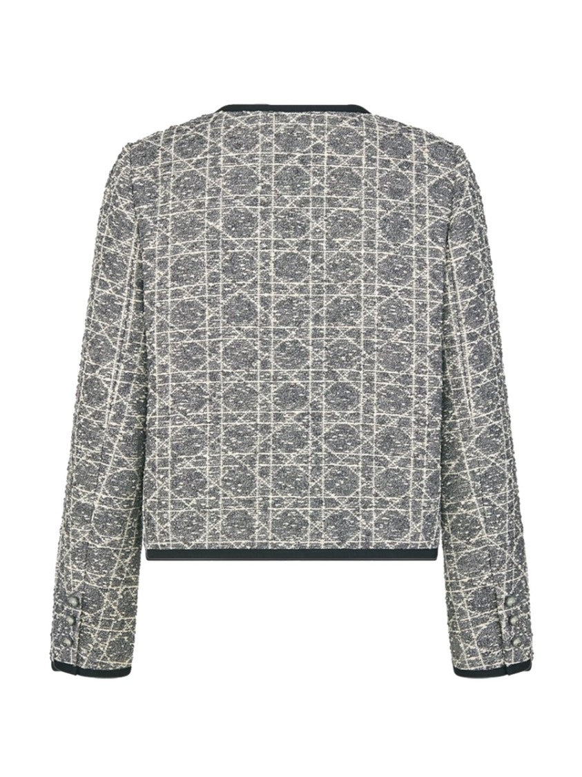 Dior Cotton-Blend Macrocannage Geometric Jacket