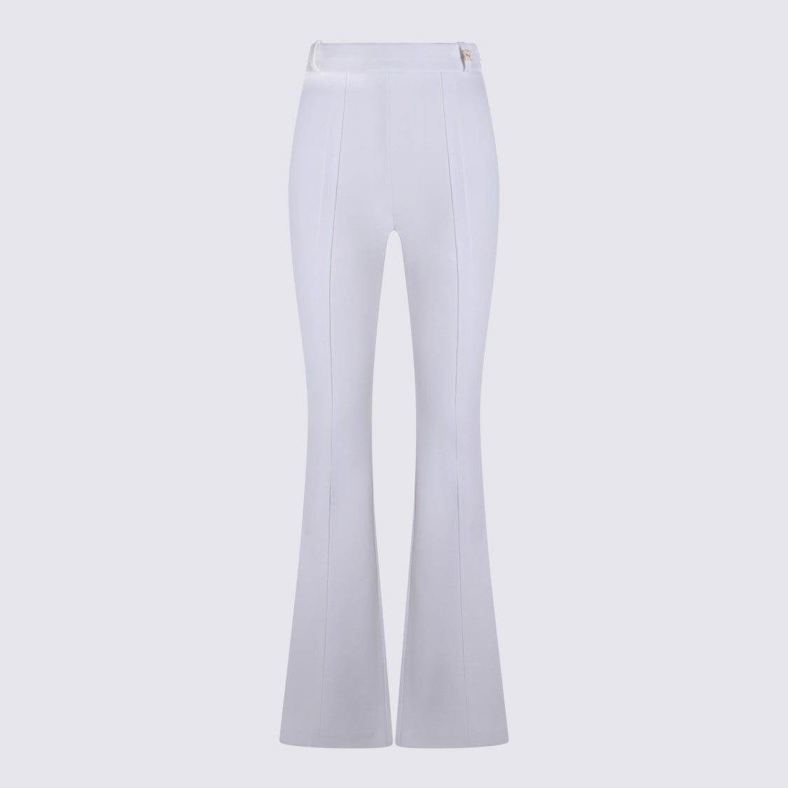 Elisabetta Franchi Flared Ivory Trousers