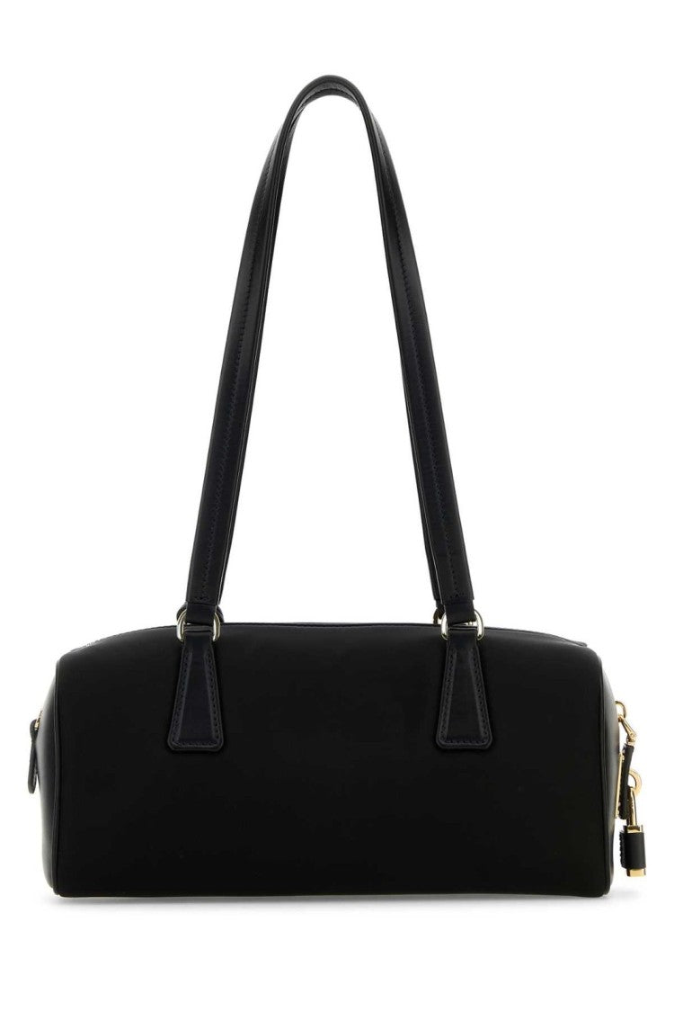 Prada Rectangular Shoulder Bag With Gold-Tone Logo Plaque