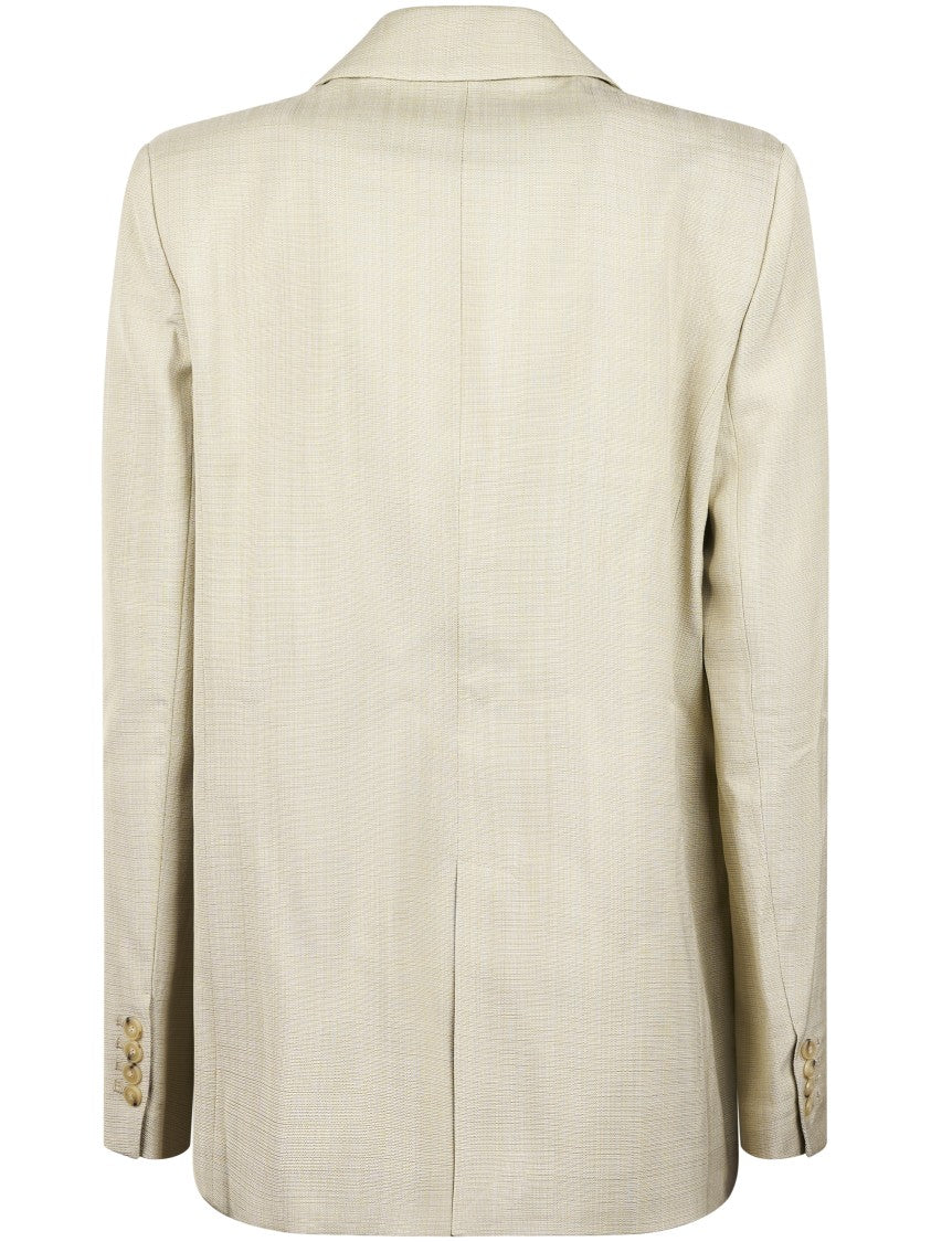 Forte Forte Textured Viscose Hopsack Jacket With Notched Lapels