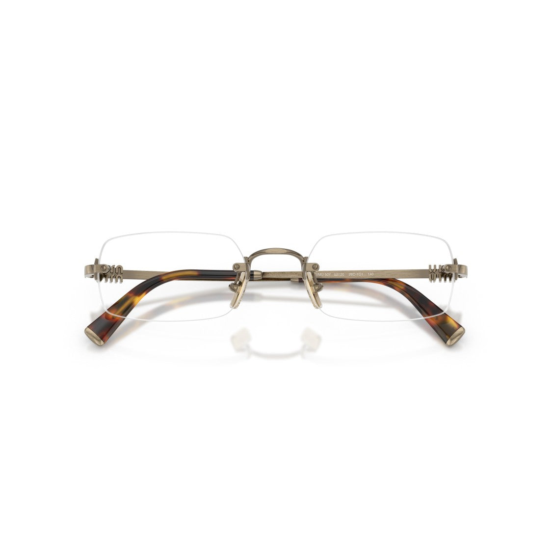 Miu Miu 0Mu 50Yv Rimless Rectangular Eyeglasses