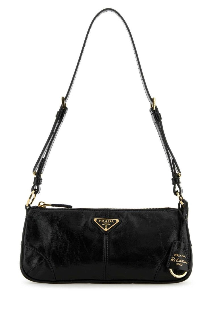 Prada Calf Leather Shoulder Bag With Chain Strap