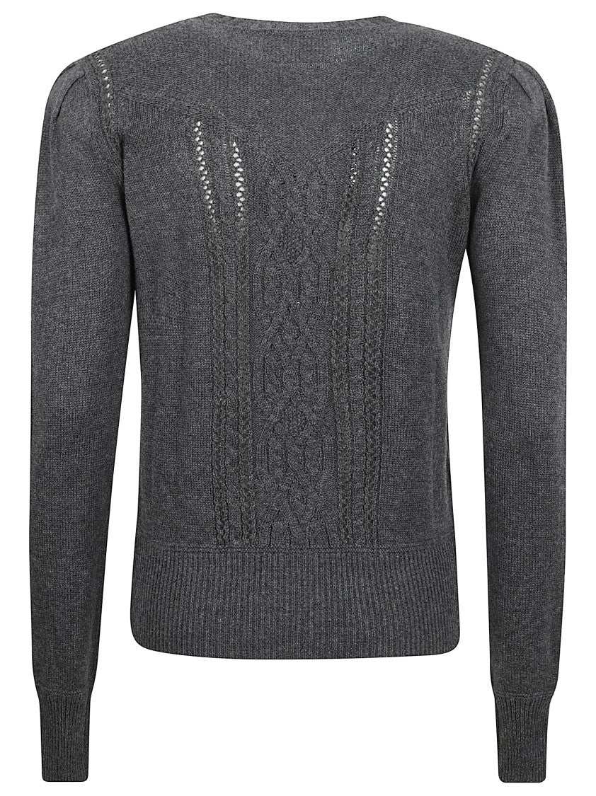Isabel Marant Twisted Cable Knit Sweater In Wool