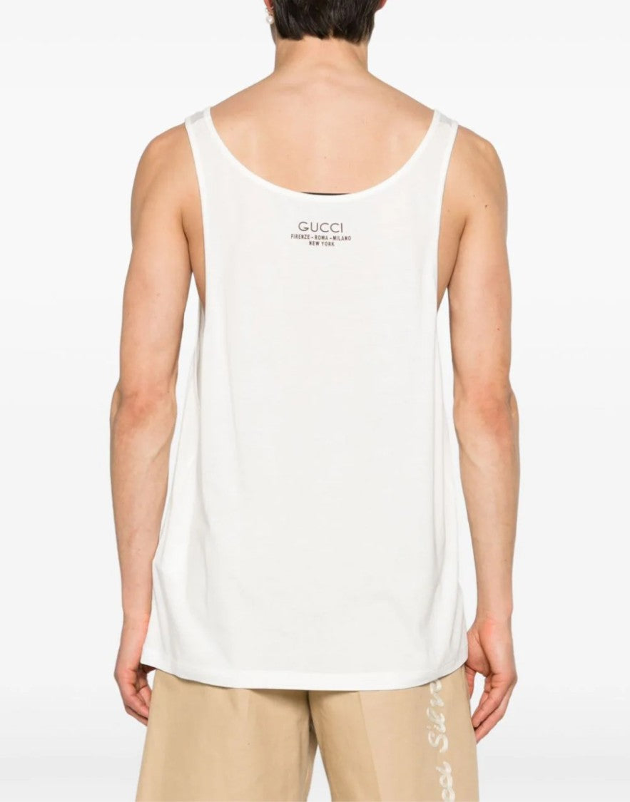 Gucci Scoop-Neck Logo Tank Top