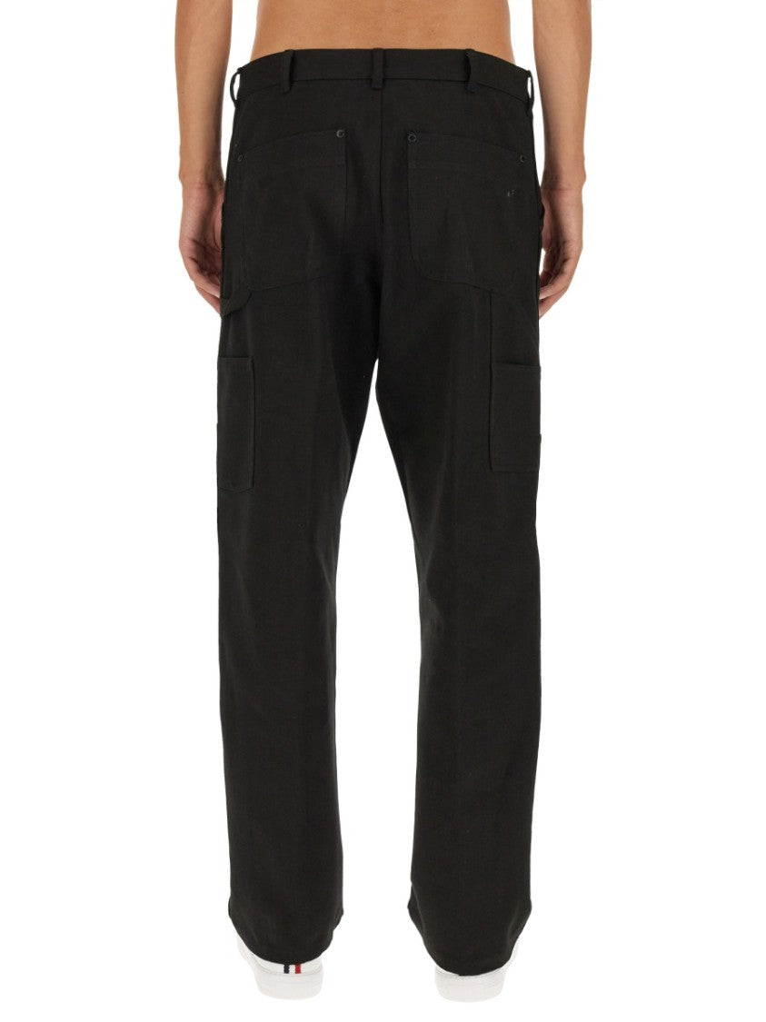 Moncler Straight-Cut Cotton Pants With Minimalist Design