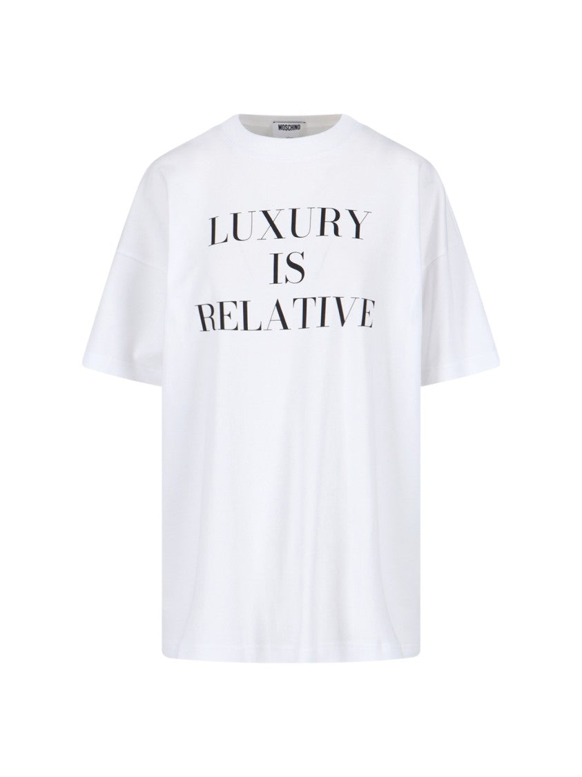 Moschino “Luxury Is Relative” T-Shirt – White