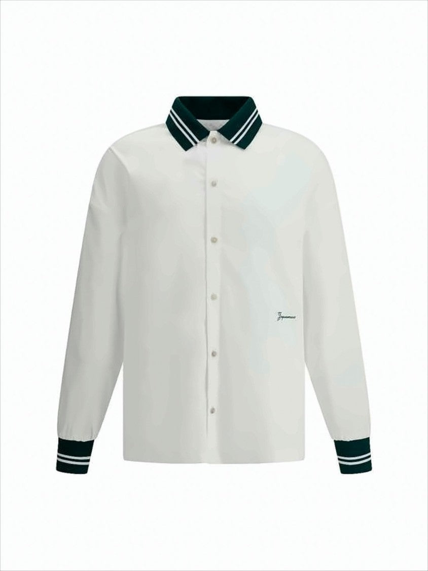 Jacquemus Structured Long-Sleeve Shirt With Contrasting Ribbed Details