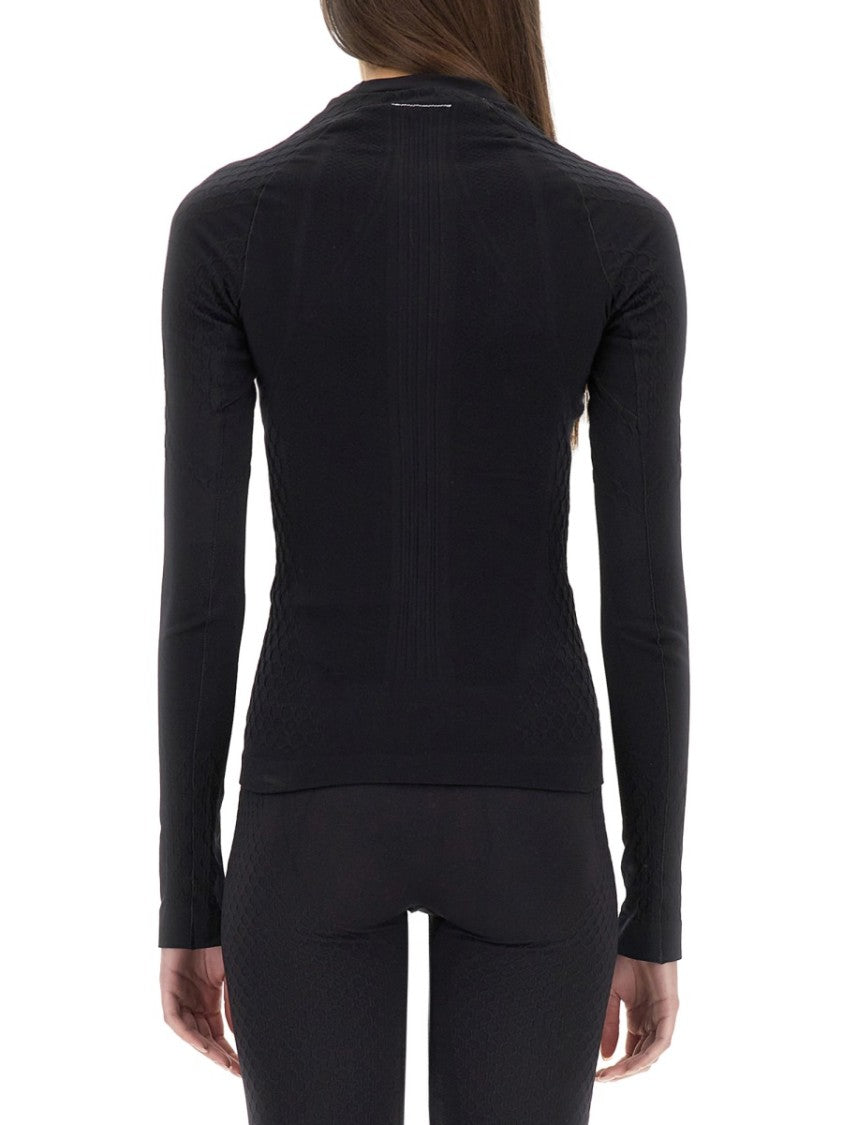 Mm6 By Maison Margiela X Salomon Fitted Long-Sleeve Top With Textured Finish