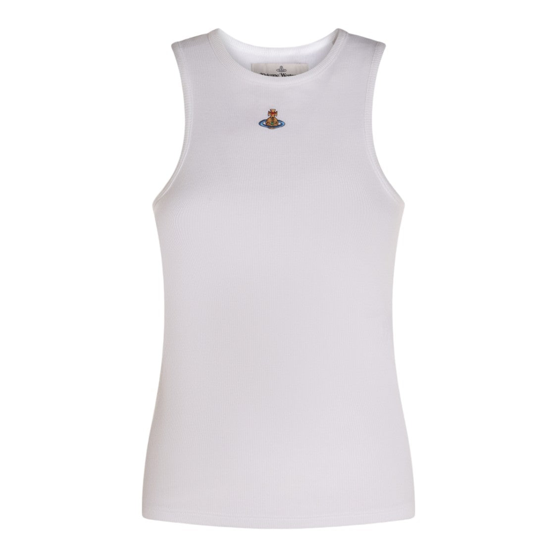 Vivienne Westwood Ribbed White Sleeveless Top