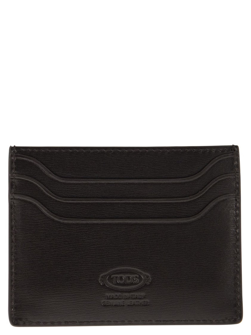 Tod's Leather Card Holder With Logo