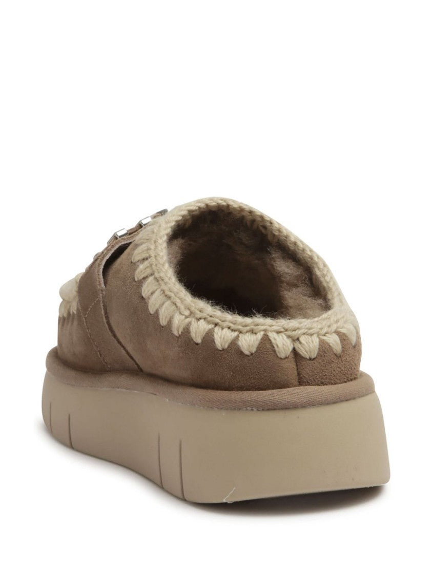 Mou Double Face Sheepskin Lined Suede Mou Loafers