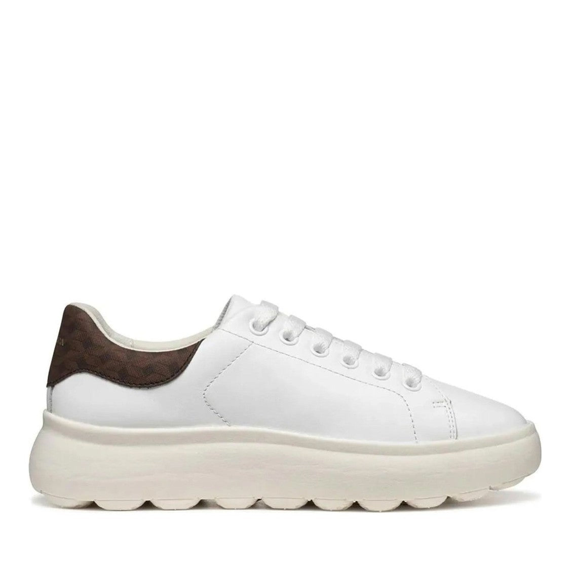 Geox Black Spherica Ecub Textured Detail Leather Sneakers