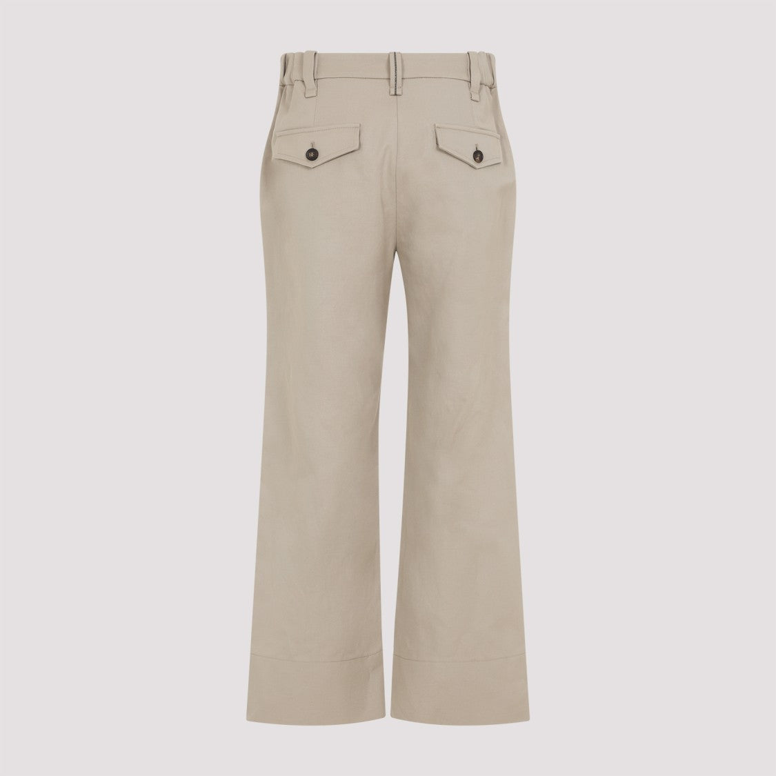 Brunello Cucinelli Chino Cropped Beige Cotton Pants