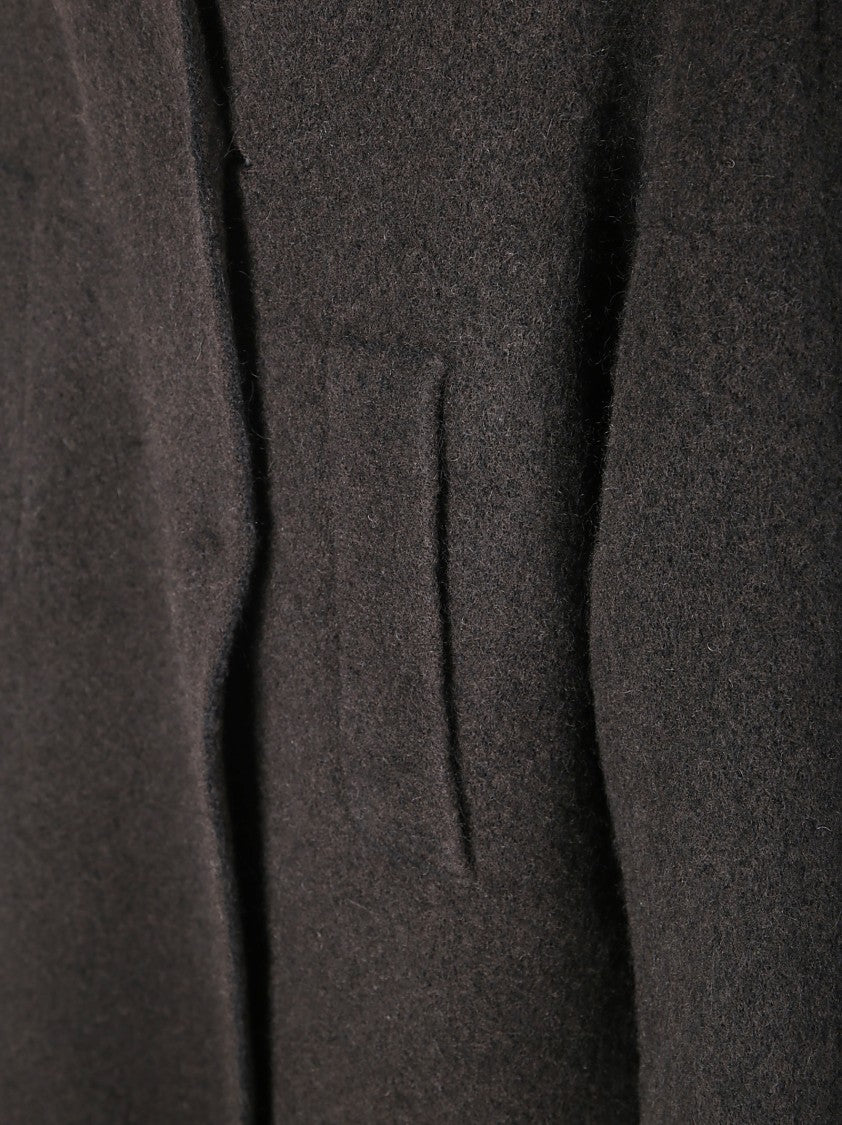 Boboutic Double-Breasted Knitted Coat With Notched Lapels