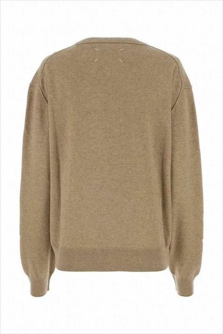 Maison Margiela Relaxed Fit Cashmere-Wool Blend Sweater With Kangaroo Pocket